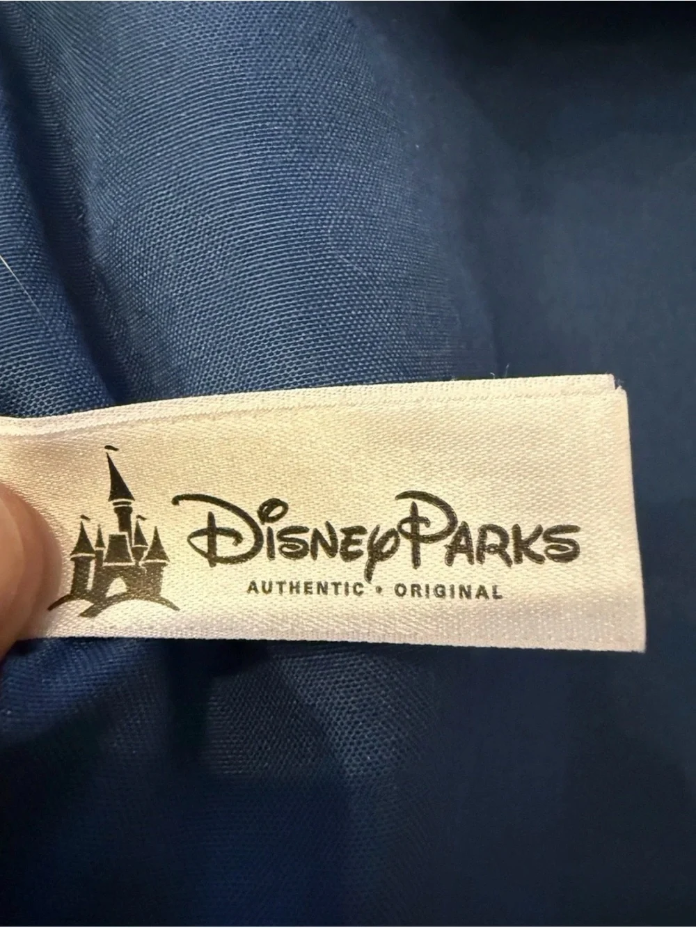 Cute 2018 WALT DISNEY WORLD Large Drawstring Backpack Blue Silver White metallic